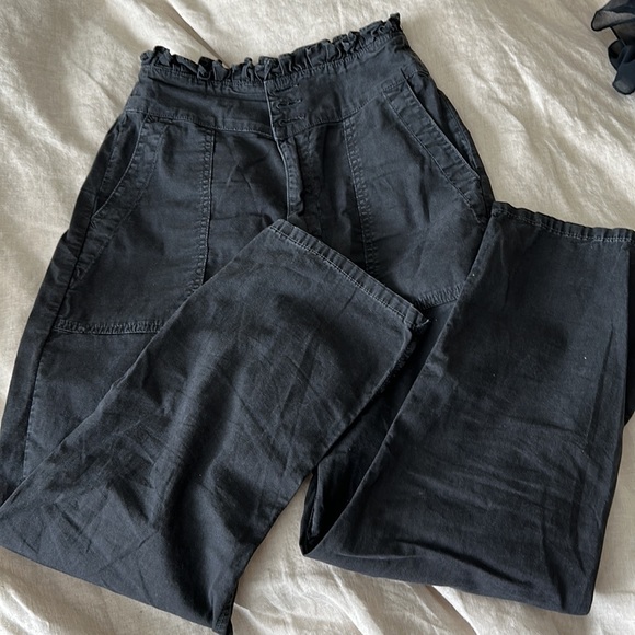 The Great. High Rise Ruffle Armies black Pants - Picture 5 of 5